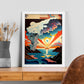 Nacnic altamente detallado geométrico psicodélico ukiyo 7. estampados de arte estético de pared para el diseño de dormitorio o sala de estar.-Artwork-Nacnic-Nacnic Estudio SL