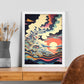 Nacnic altamente detallado geométrico psicodélico ukiyo 8. estampados de arte estético de pared para el diseño de dormitorio o sala de estar.-Artwork-Nacnic-Nacnic Estudio SL