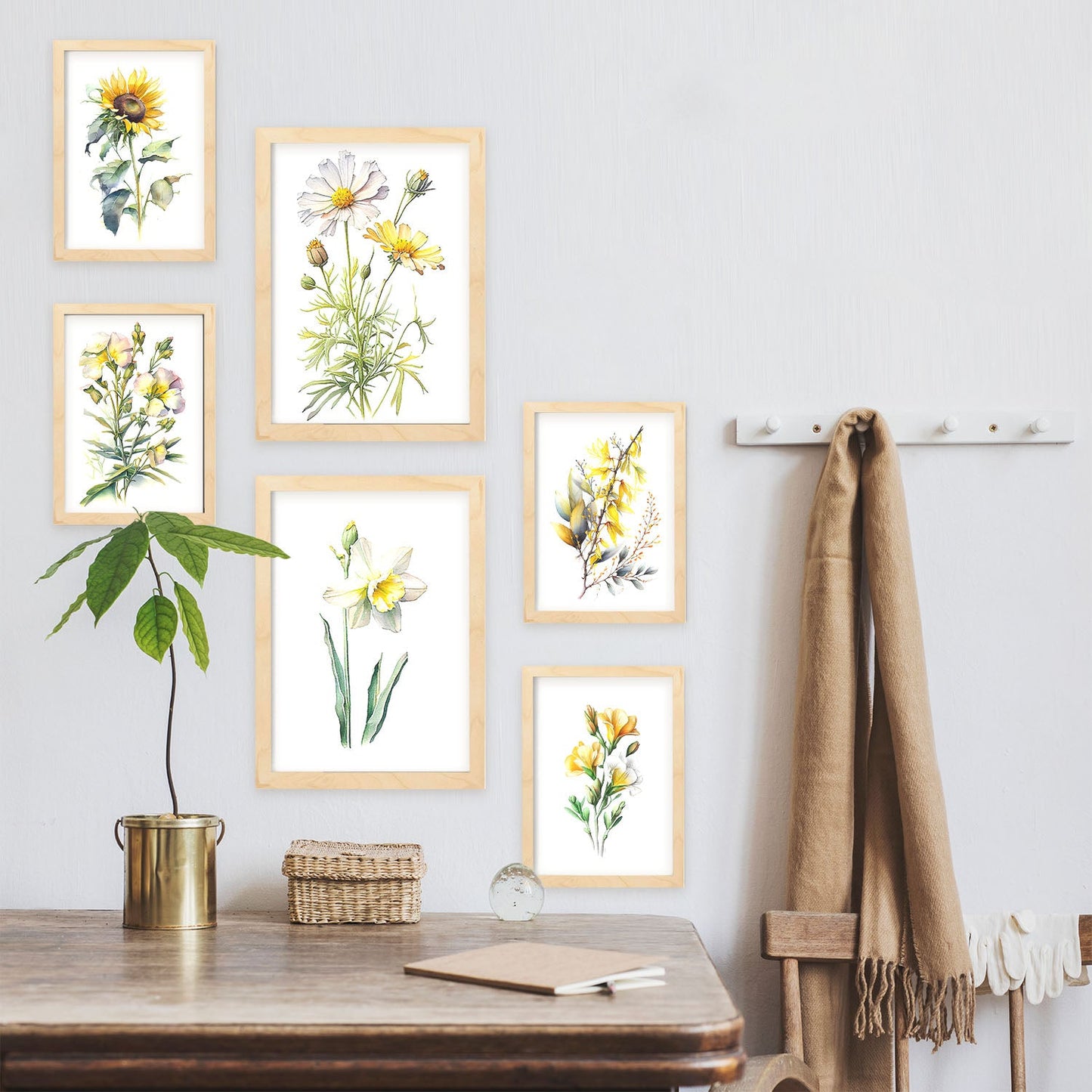 Nacnic Amarillo. Aesthetic Wall Art Prints for Bedroom or Living Room Design.
