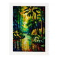 Nacnic Amazon Rainforest Amazonas Brasil Pintura al óleo. Estampados de arte de pared estético para el diseño de dormitorio o sala de estar.-Artwork-Nacnic-A4-Marco Blanco-Nacnic Estudio SL