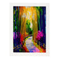 Nacnic arashiyama bambú bosque kyoto Japón pintura al óleo br. Estampados de arte de pared estético para el diseño de dormitorio o sala de estar.-Artwork-Nacnic-A4-Marco Blanco-Nacnic Estudio SL