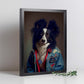 Nacnic Border Collie vestido con tela humana. Estampados de arte de pared estético para el diseño de dormitorio o sala de estar.-Artwork-Nacnic-Nacnic Estudio SL