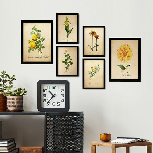 Nacnic botanica amarillo. Aesthetic Wall Art Prints for Bedroom or Living Room Design.