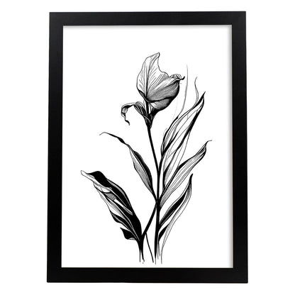 Lámina Minimalista Nacnic Canna Arte Lineal Aestético