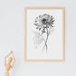 Nacnic Lámina Minimalista de Dahlia