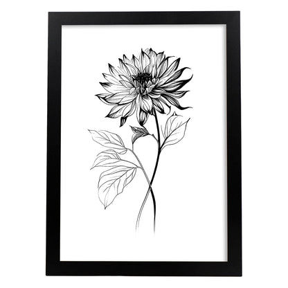 Nacnic Lámina Minimalista de Dahlia