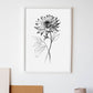 Nacnic Lámina Minimalista de Dahlia