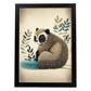 Nacnic Dreing Dreing Fluffy Lemur Precisionism Style. Estampados de arte de pared estético para el diseño de dormitorio o sala de estar.-Artwork-Nacnic-A4-Sin marco-Nacnic Estudio SL
