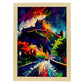 Nacnic Edimburgo Castillo Edimburgo Escocia Pintura al óleo Bru. Estampados de arte de pared estético para el diseño de dormitorio o sala de estar.-Artwork-Nacnic-A4-Marco Madera clara-Nacnic Estudio SL