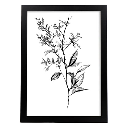 Láminas Nacnic Forsythia Arte Minimalista Líneas