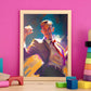 Nacnic Fred Astaire Dancing Pixar Style Dynamic Figura Dibujado. Estampados de arte de pared estético para el diseño de dormitorio o sala de estar.-Artwork-Nacnic-Nacnic Estudio SL