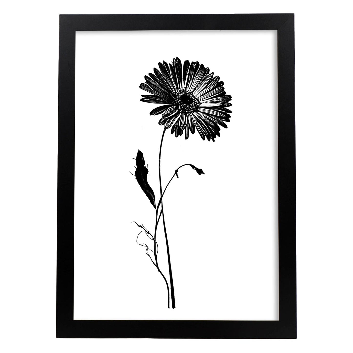 Nacnic Gerbera Minimalist Line Art_1. Aesthetic Wall Art Prints for Bedroom or Living Room Design.