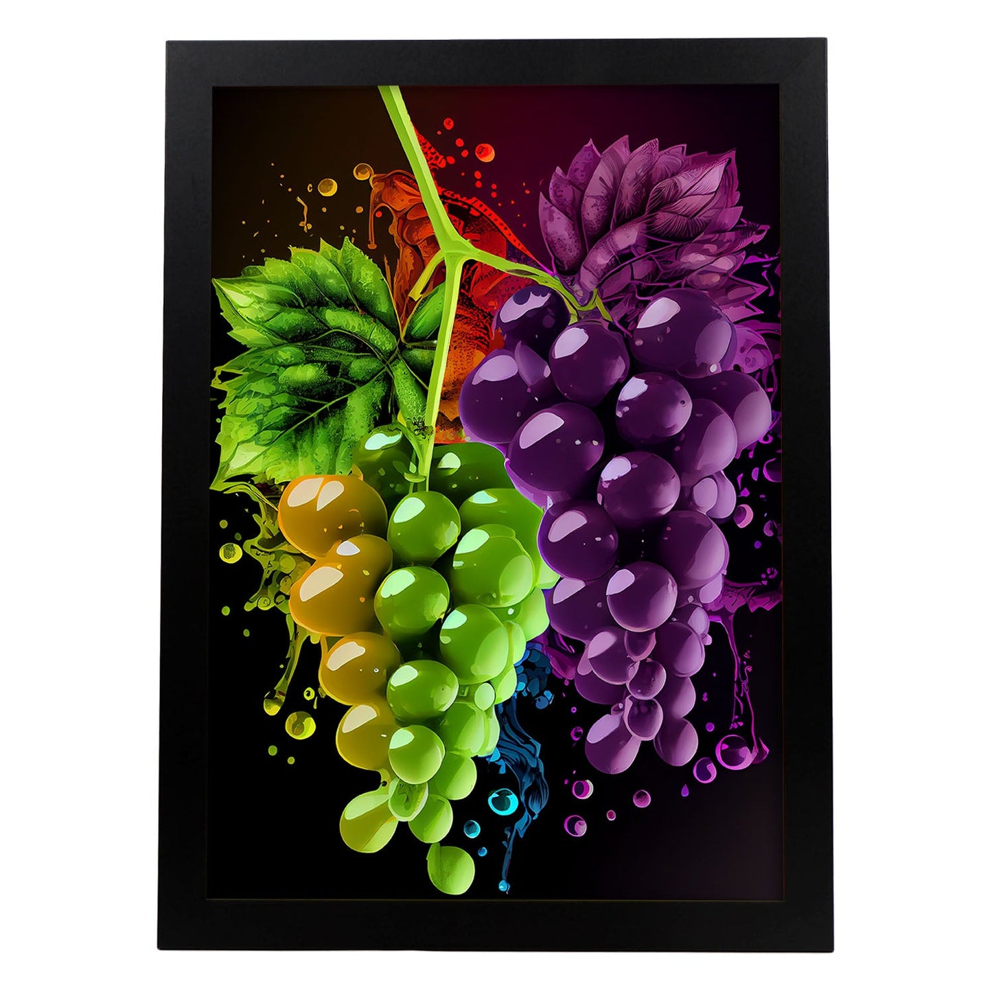 Nacnic Grapes Pop Art. Aesthetic Wall Art Prints for Bedroom or Living Room Design.