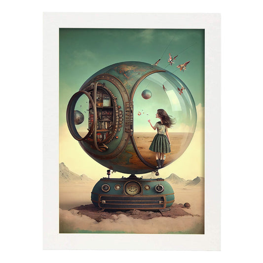 Nacnic hay infinitas posibilidades vintage extrañas 103. estampados de arte de pared estético para el diseño de dormitorio o sala de estar.-Artwork-Nacnic-A4-Marco Blanco-Nacnic Estudio SL