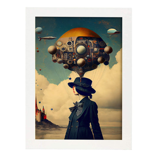 Nacnic hay infinitas posibilidades vintage extrañas 109. estampados de arte de pared estético para el diseño de dormitorio o sala de estar.-Artwork-Nacnic-A4-Marco Blanco-Nacnic Estudio SL