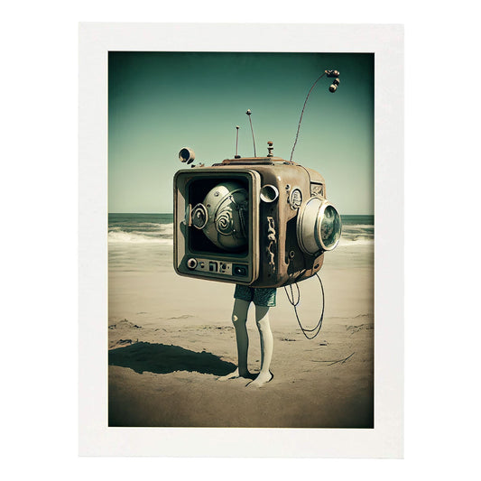 Nacnic hay infinitas posibilidades vintage extrañas 112. estampados de arte estético de pared para el diseño de dormitorio o sala de estar.-Artwork-Nacnic-A4-Marco Blanco-Nacnic Estudio SL