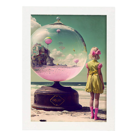 Nacnic hay infinitas posibilidades vintage extrañas 119. estampados de arte de pared estético para el diseño de dormitorio o sala de estar.-Artwork-Nacnic-A4-Marco Blanco-Nacnic Estudio SL