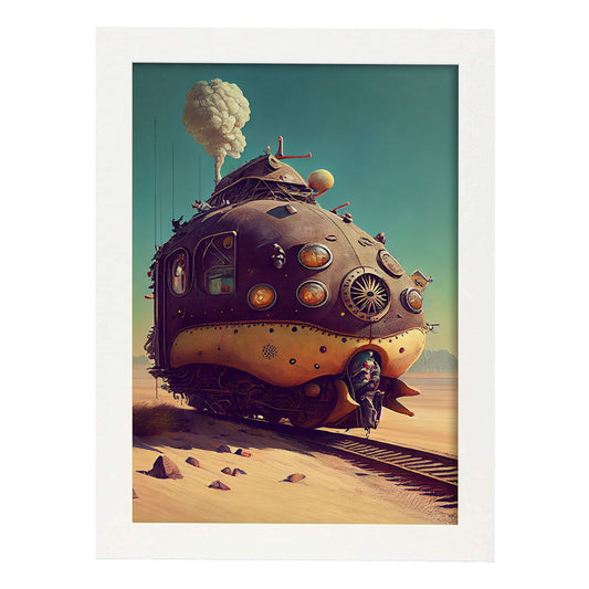 Nacnic hay infinitas posibilidades vintage extrañas 130. estampados de arte estético de pared para el diseño de dormitorio o sala de estar.-Artwork-Nacnic-A4-Marco Blanco-Nacnic Estudio SL