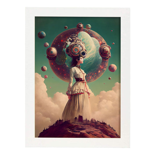 Nacnic hay infinitas posibilidades vintage extrañas 134. estampados de arte de pared estético para el diseño de dormitorio o sala de estar.-Artwork-Nacnic-A4-Marco Blanco-Nacnic Estudio SL