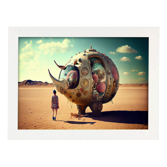 Nacnic hay infinitas posibilidades vintage extrañas 13. estampados de arte estético de pared para el diseño de dormitorio o sala de estar.-Artwork-Nacnic-A4-Marco Blanco-Nacnic Estudio SL