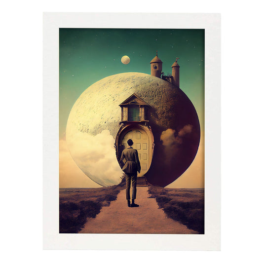 Nacnic hay infinitas posibilidades vintage extrañas 143. estampados de arte de pared estético para el diseño de dormitorio o sala de estar.-Artwork-Nacnic-A4-Marco Blanco-Nacnic Estudio SL