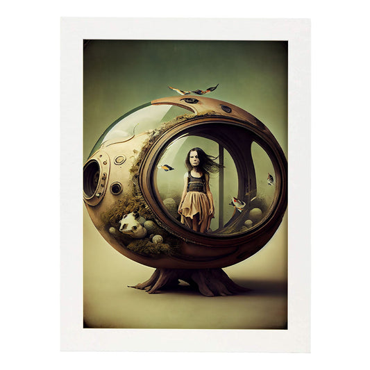 Nacnic hay infinitas posibilidades vintage extrañas 144. estampados de arte de pared estético para el diseño de dormitorio o sala de estar.-Artwork-Nacnic-A4-Marco Blanco-Nacnic Estudio SL