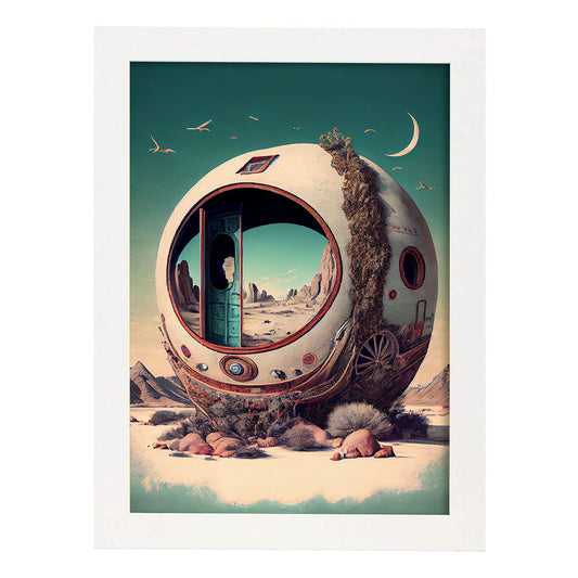 Nacnic hay infinitas posibilidades vintage extrañas 146. estampados de arte de pared estético para el diseño de dormitorio o sala de estar.-Artwork-Nacnic-A4-Marco Blanco-Nacnic Estudio SL