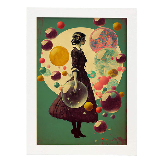 Nacnic hay infinitas posibilidades vintage extrañas 162. estampados de arte estético de pared para el diseño de dormitorio o sala de estar.-Artwork-Nacnic-A4-Marco Blanco-Nacnic Estudio SL