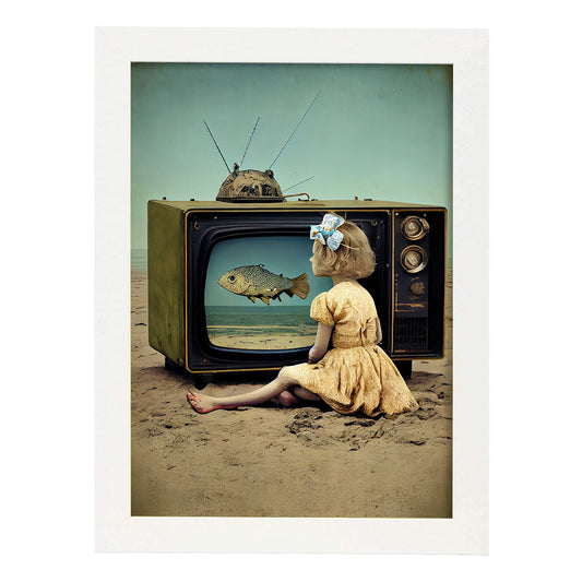 Nacnic hay infinitas posibilidades vintage extrañas 174. estampados de arte de pared estético para el diseño de dormitorio o sala de estar.-Artwork-Nacnic-A4-Marco Blanco-Nacnic Estudio SL