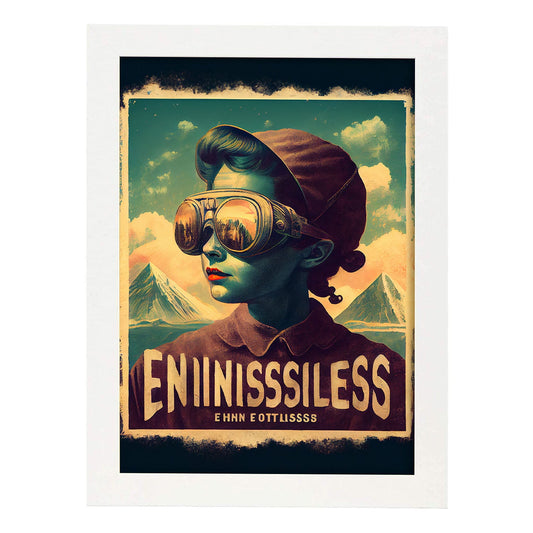 Nacnic hay infinitas posibilidades vintage extrañas 179. estampados de arte de pared estético para el diseño de dormitorio o sala de estar.-Artwork-Nacnic-A4-Marco Blanco-Nacnic Estudio SL