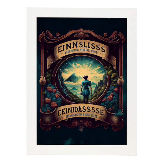 Nacnic hay infinitas posibilidades vintage extrañas 180. estampados de arte estético de pared para el diseño de dormitorio o sala de estar.-Artwork-Nacnic-A4-Marco Blanco-Nacnic Estudio SL