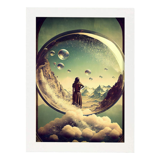 Nacnic hay infinitas posibilidades vintage extrañas 185. estampados de arte de pared estético para el diseño de dormitorio o sala de estar.-Artwork-Nacnic-A4-Marco Blanco-Nacnic Estudio SL