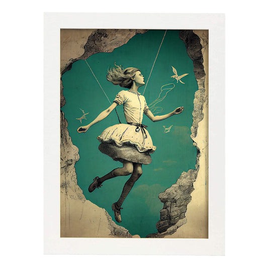 Nacnic hay infinitas posibilidades vintage extrañas 186. estampados de arte de pared estético para el diseño de dormitorio o sala de estar.-Artwork-Nacnic-A4-Marco Blanco-Nacnic Estudio SL