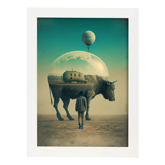 Nacnic hay infinitas posibilidades vintage extrañas 19. estampados de arte de pared estético para el diseño de dormitorio o sala de estar.-Artwork-Nacnic-A4-Marco Blanco-Nacnic Estudio SL