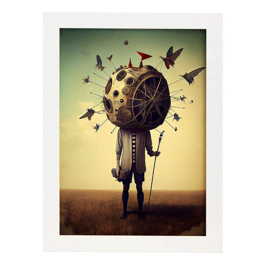 Nacnic hay infinitas posibilidades vintage extrañas 212. estampados de arte estético de pared para el diseño de dormitorio o sala de estar.-Artwork-Nacnic-A4-Marco Blanco-Nacnic Estudio SL