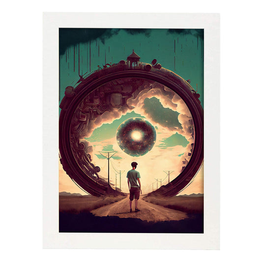 Nacnic hay infinitas posibilidades vintage extrañas 221. estampados de arte de pared estético para el diseño de dormitorio o sala de estar.-Artwork-Nacnic-A4-Marco Blanco-Nacnic Estudio SL