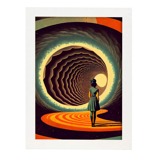 Nacnic hay infinitas posibilidades vintage extrañas 222. estampados de arte estético de pared para el diseño de dormitorio o sala de estar.-Artwork-Nacnic-A4-Marco Blanco-Nacnic Estudio SL