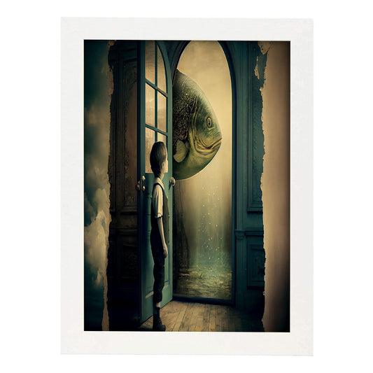 Nacnic hay infinitas posibilidades vintage extrañas 225. estampados de arte de pared estético para el diseño de dormitorio o sala de estar.-Artwork-Nacnic-A4-Marco Blanco-Nacnic Estudio SL