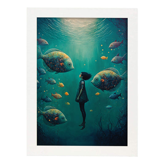 Nacnic hay infinitas posibilidades vintage extrañas 227. estampados de arte estético de pared para el diseño de dormitorio o sala de estar.-Artwork-Nacnic-A4-Marco Blanco-Nacnic Estudio SL