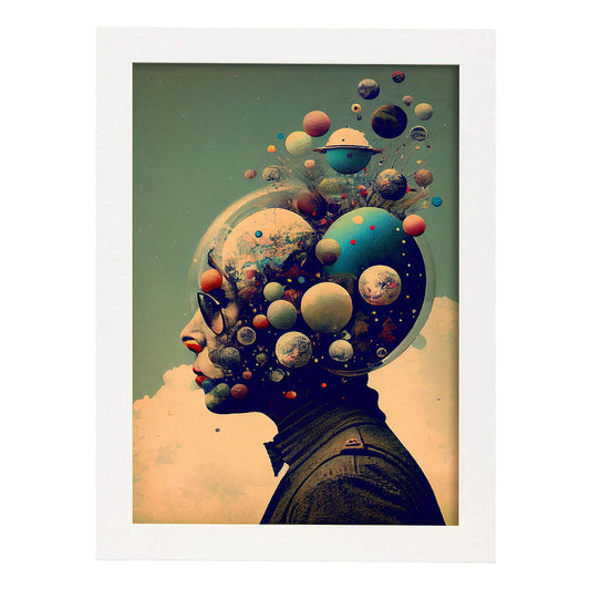 Nacnic hay infinitas posibilidades vintage extrañas 237. estampados de arte de pared estético para el diseño de dormitorio o sala de estar.-Artwork-Nacnic-A4-Marco Blanco-Nacnic Estudio SL