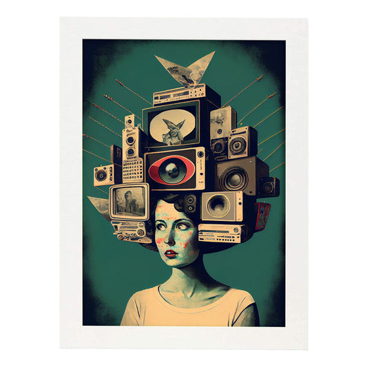 Nacnic hay infinitas posibilidades vintage extrañas 23. estampados de arte estético de pared para el diseño de dormitorio o sala de estar.-Artwork-Nacnic-A4-Marco Blanco-Nacnic Estudio SL