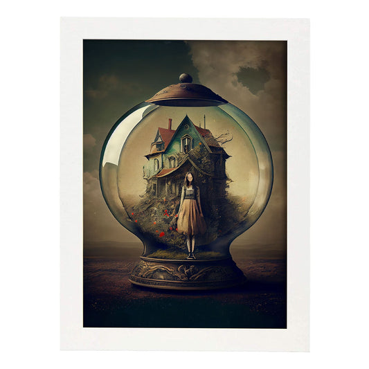 Nacnic hay infinitas posibilidades vintage extrañas 6. estampados de arte estético de pared para el diseño de dormitorio o sala de estar.-Artwork-Nacnic-A4-Marco Blanco-Nacnic Estudio SL