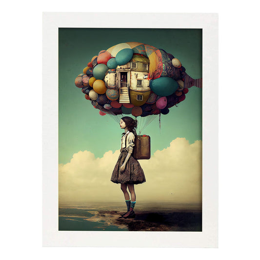 Nacnic hay infinitas posibilidades vintage extrañas 7. estampados de arte estético de pared para el diseño de dormitorio o sala de estar.-Artwork-Nacnic-A4-Marco Blanco-Nacnic Estudio SL