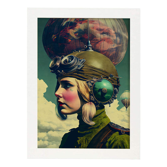 Nacnic hay infinitas posibilidades vintage extrañas 80. estampados de arte estético de pared para el diseño de dormitorio o sala de estar.-Artwork-Nacnic-A4-Marco Blanco-Nacnic Estudio SL