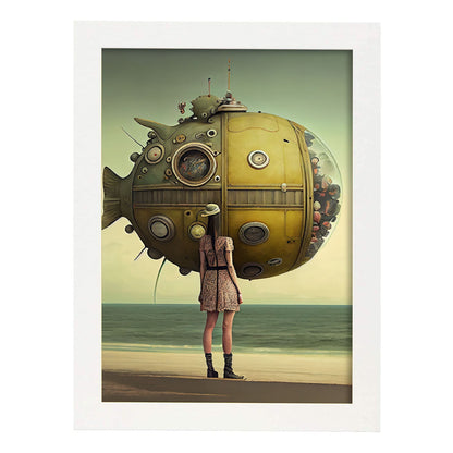 Nacnic hay infinitas posibilidades Vintage Weird 126. estampados de arte estético de pared para el diseño de dormitorio o sala de estar.-Artwork-Nacnic-A4-Marco Blanco-Nacnic Estudio SL