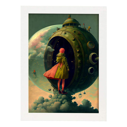 Nacnic hay infinitas posibilidades Vintage Weird 207. estampados de arte estético de pared para el diseño de dormitorio o sala de estar.-Artwork-Nacnic-A4-Marco Blanco-Nacnic Estudio SL
