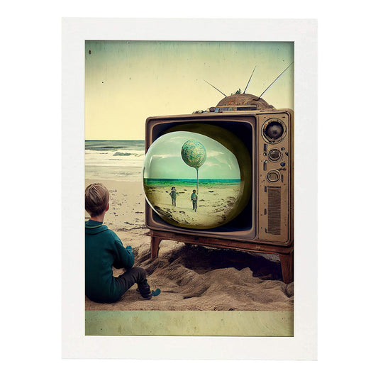 Nacnic hay infinitas posibilidades Vintage Weird 220. estampados de arte estético de pared para el diseño de dormitorio o sala de estar.-Artwork-Nacnic-A4-Marco Blanco-Nacnic Estudio SL
