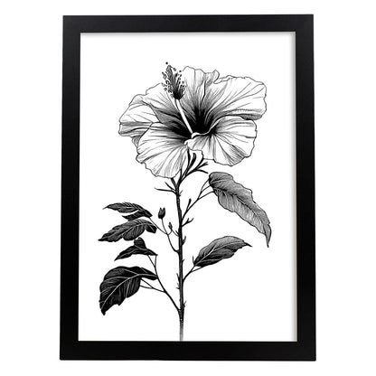 Lámina Nacnic Minimalista de Hibisco en Linea_2