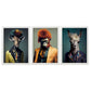Nacnic Human Animal Girafe Llama Orangután. Estampados de arte de pared estético para el diseño de dormitorio o sala de estar-Artwork-Nacnic-A4-Marco Blanco-Nacnic Estudio SL