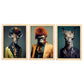 Nacnic Human Animal Girafe Llama Orangután. Estampados de arte de pared estético para el diseño de dormitorio o sala de estar-Artwork-Nacnic-A4-Marco Madera clara-Nacnic Estudio SL